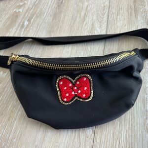 Stoney Clover Lane Noir Classic Fanny with Disney Minnie Bow Patch - Light used